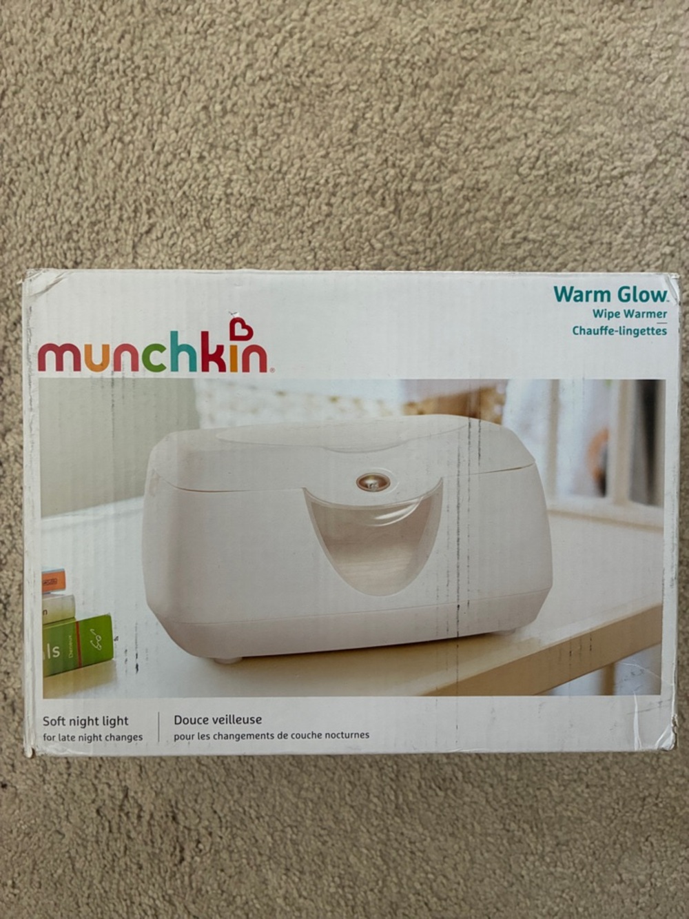 NWT Munchkin Warm Glow Wipe Warmer in White